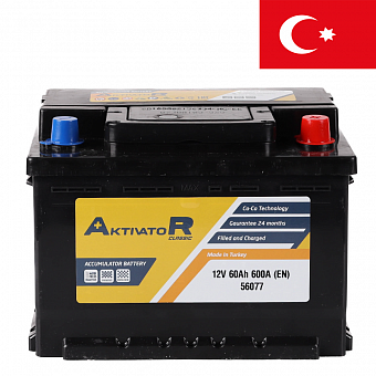 ���� ������������ AKTIVATOR Classic 6CT 60Ah R+ 600A EN 240x175x175 ��. ��. LB2